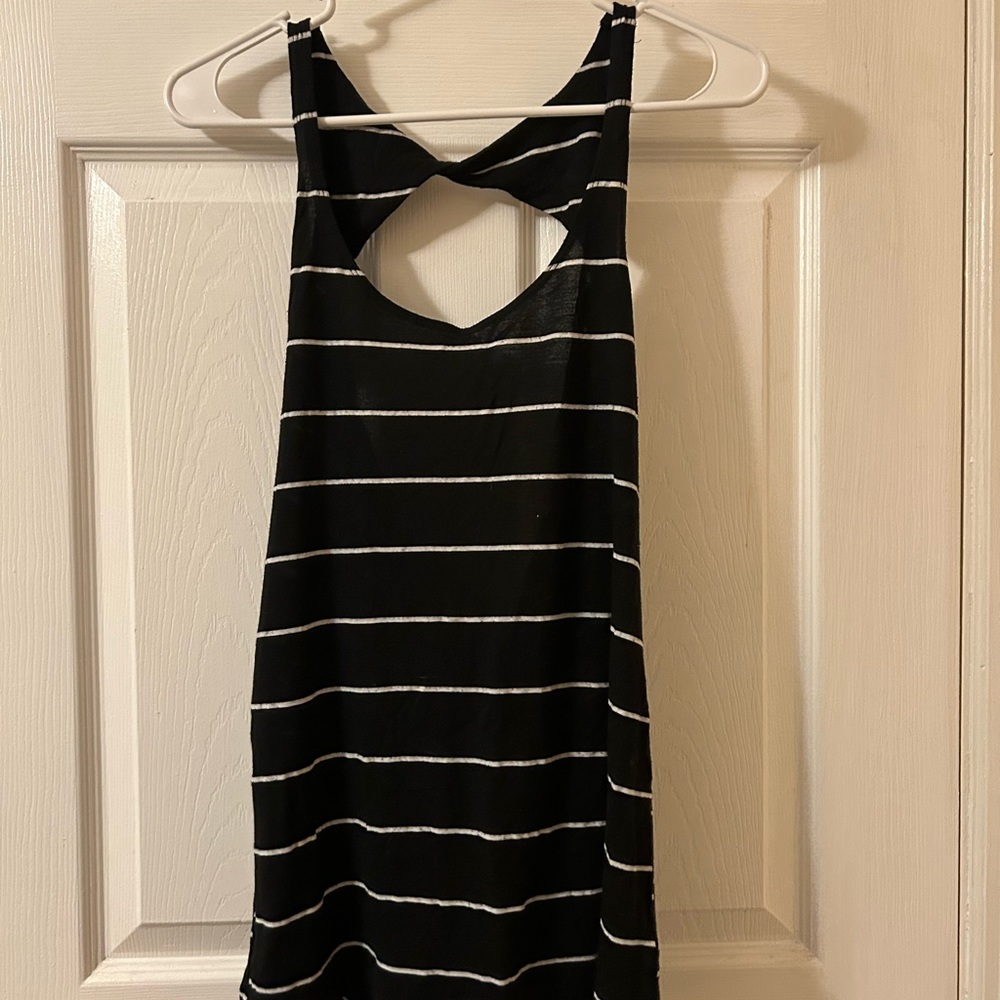 Striped Top Open Back